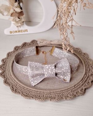 Nœud papillon femme Liberty Capel Gris