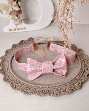 Nœud papillon femme Liberty Capel Rose