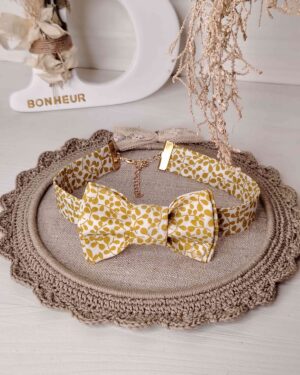 Nœud papillon femme Liberty Garden Trail moutarde