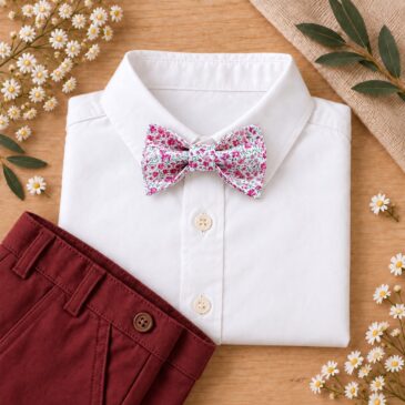 noeud papillon enfant mariage baptême, anniversaire, communion en liberty phoebe rose