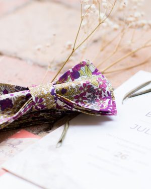 Noeud papillon homme en Liberty Margaret Annie Purple