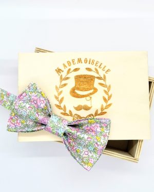 Noeud papillon homme en Liberty Amelie rose