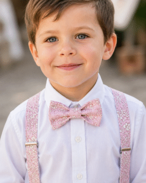 Nœud papillon ajustable enfant Liberty Capel rose