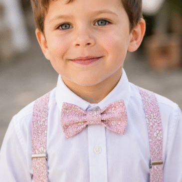 Nœud papillon ajustable enfant Liberty Capel rose