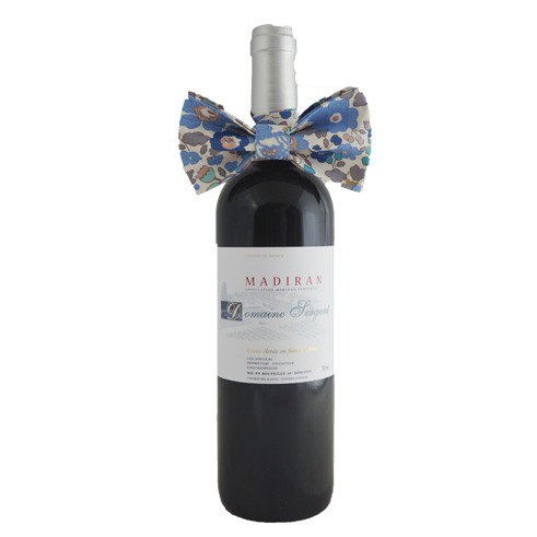 Noeud papillon homme et Madiran pour un cadeau Saint Valentin original