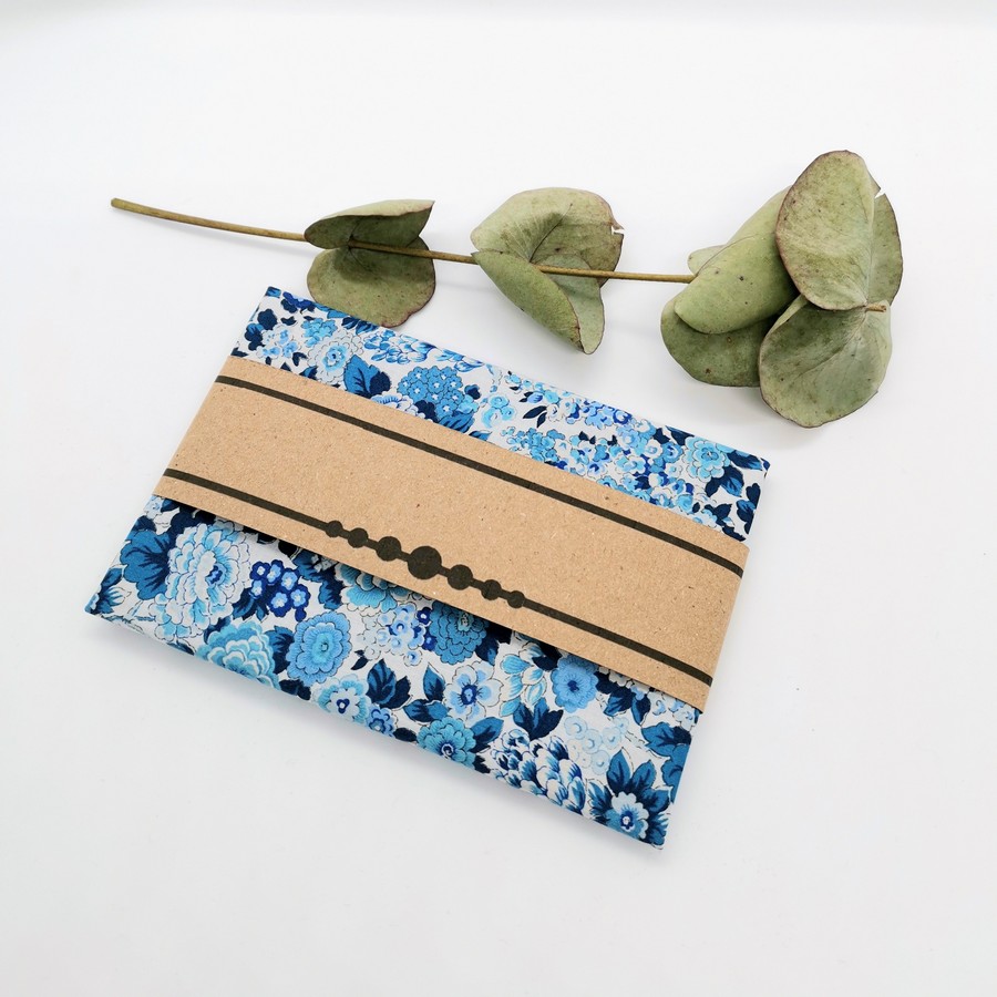 Mademoiselle Pap’ et Cie pochette costume Made in France Liberty elysian bleu 1