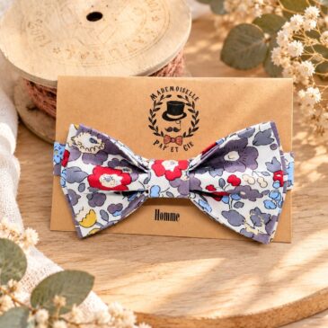 Noeud papillon pour homme Liberty , mariage, made in France, fabriqué en Occitanie