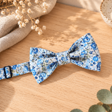 Noeud papillon et bretelles pour homme emma and georgina rana bleu, mariage, made in France, fabriqué en Occitanie