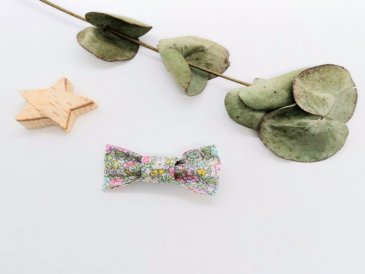 Mademoiselle Pap’ et Cie Mariage Made in France accessoire cheveux coiffure barrette Liberty Amelie Rose