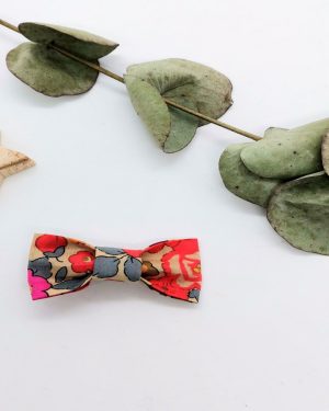 Barrette en Liberty Betsy Fluo Thé