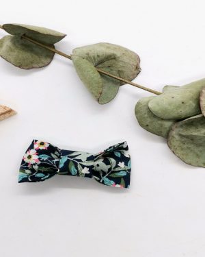 Barrette en Liberty Brighton and Blossom bleu vert