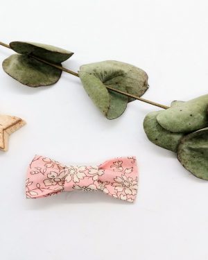 Barrette en Liberty Capel Rose Clair