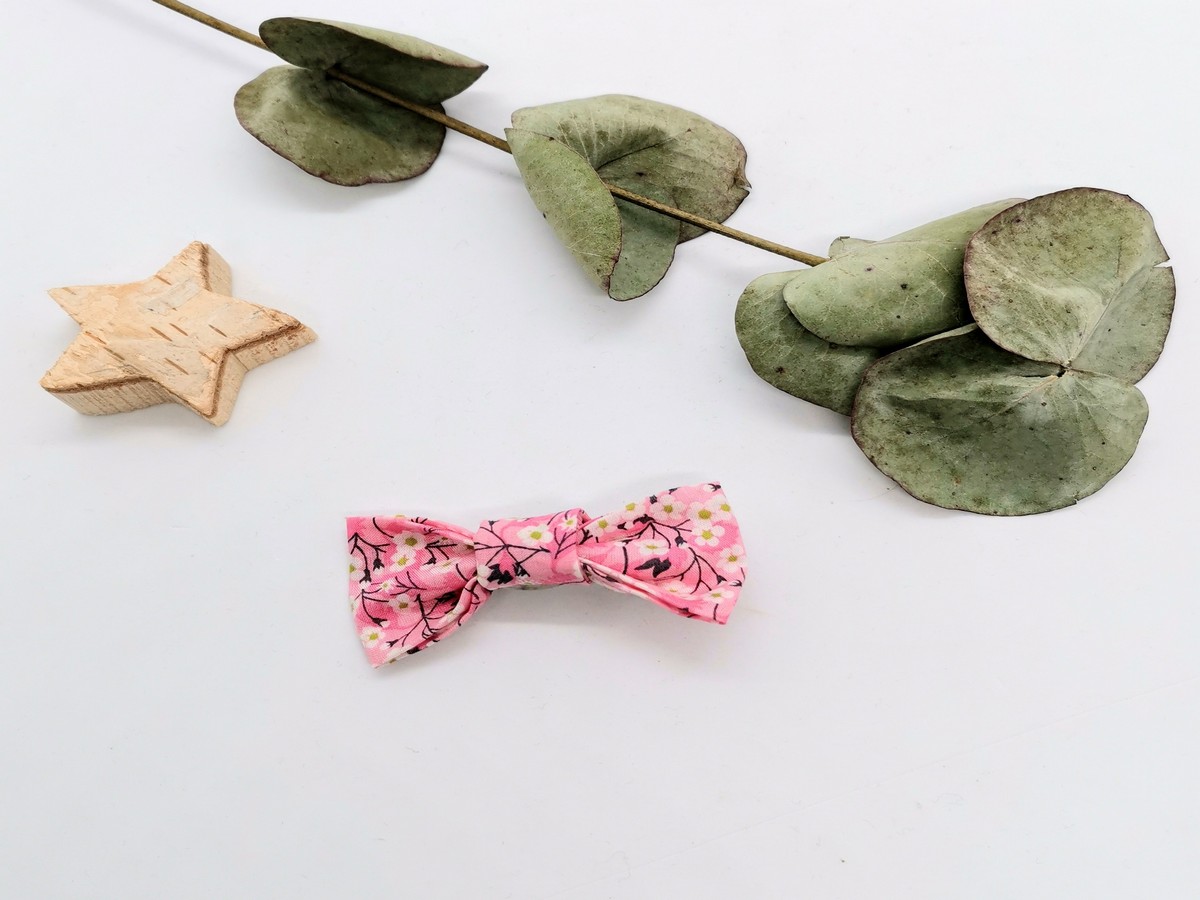 Mademoiselle Pap’ et Cie Mariage Made in France accessoire cheveux coiffure barrette Liberty Mitsi Valeria Orchidée