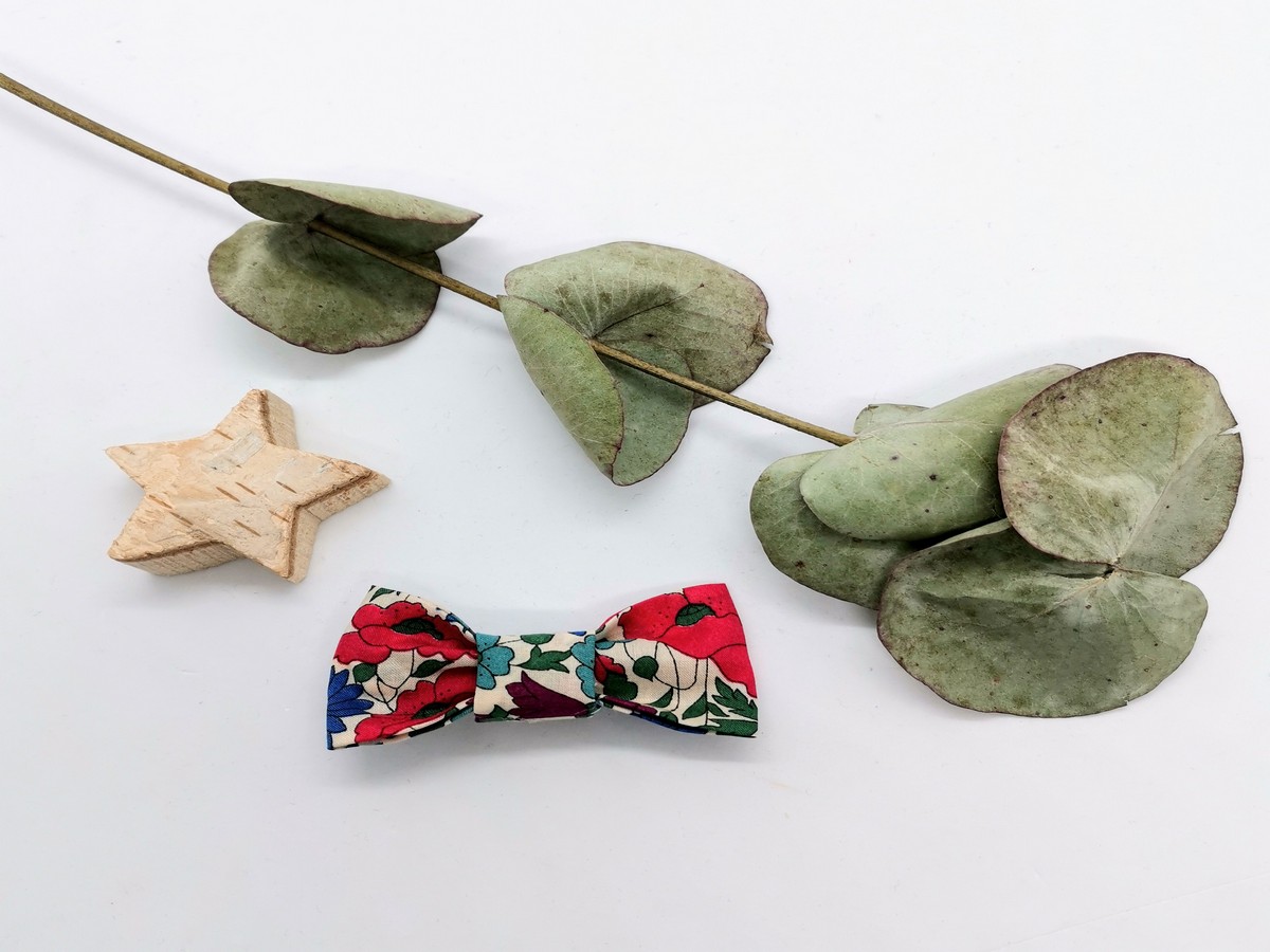 Mademoiselle Pap’ et Cie Mariage Made in France accessoire cheveux coiffure barrette Liberty Poppy and Daisy canard