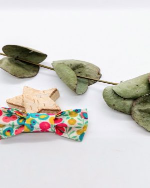 Barrette en Liberty Wiltshire groseille