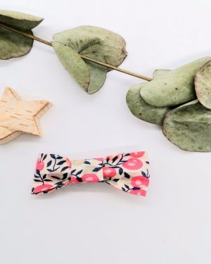 Barrette en Liberty Wiltshire pois de senteur