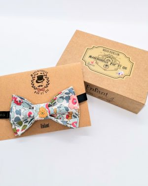 Noeud papillon enfant en Liberty Betsy Porcelaine