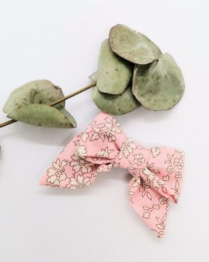 Barrette modèle "luxe" en Liberty Capel Rose