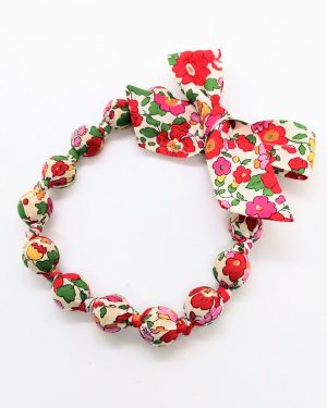 Collier boule en Liberty Betsy grenadine