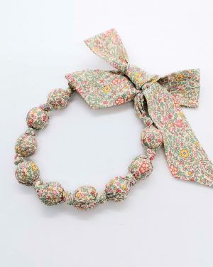 Collier boule en Liberty Katie and Millie Pink