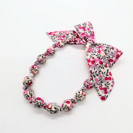 Collier boule en Liberty Wiltshire Bougainvillée
