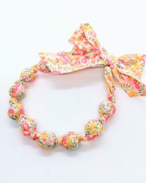 Collier boule en Liberty Wiltshire Lemon Curd