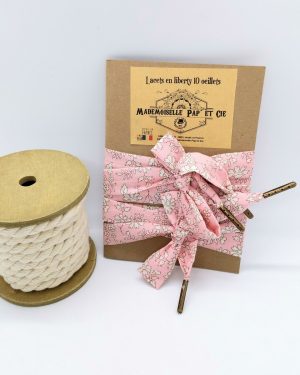 Lacets en Liberty Capel Rose 10 oeillets