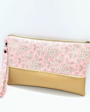 Pochette à main en Liberty Capel Rose