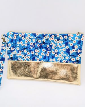 Pochette à main en Liberty Mitsi Outremer