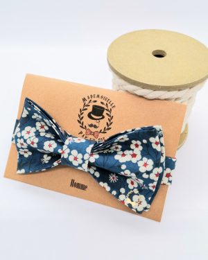 Noeud papillon homme en Liberty Mitsi petrole