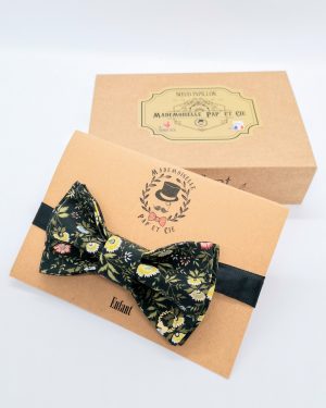 Nœud papillon ajustable enfant Liberty Mina Noir