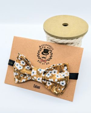 Nœud papillon enfant Liberty Mitsi moutarde