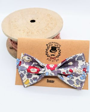 Noeud papillon homme en Liberty Betsy Pierre de Lune
