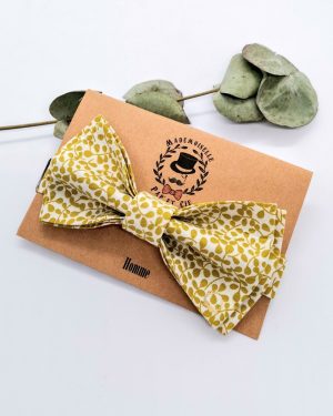 Noeud papillon homme en Liberty Garden Trail Moutarde