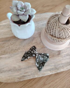 Barrette modèle "luxe" en Liberty Capel Kaki