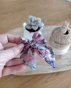 Barrette "luxe" en Liberty Ciara Orchidée
