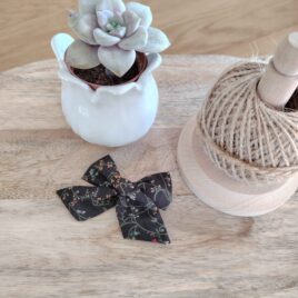 Barrette « luxe » en Liberty Erica Noir