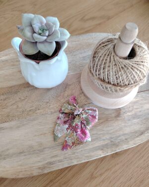 Barrette "luxe" en Liberty Margaret Annie Hibiscus