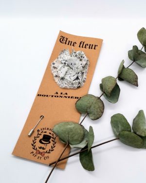 Boutonnière en Liberty Adelajda greige