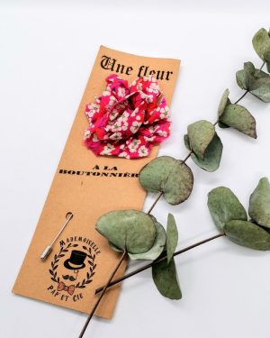 Boutonnière en Liberty Mitsi Hibiscus