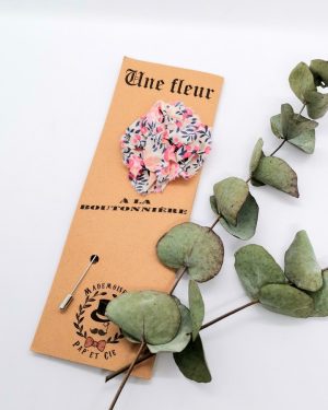 Boutonnière en Liberty Wiltshire Pois de Senteur