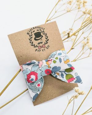 Barrette modèle "luxe" en Liberty Betsy Porcelaine