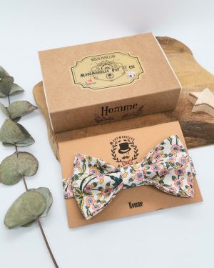 Noeud papillon homme en Liberty Empress Pink