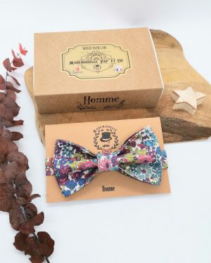 Noeud papillon homme en Liberty Margaret Annie Figue