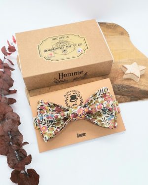 Noeud papillon homme en Liberty Wiltshire Noisette