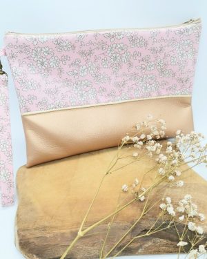 Pochette à main en Liberty Capel Rose