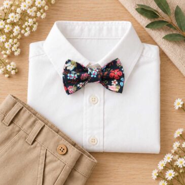 noeud papillon enfant mariage baptême, anniversaire, communion en liberty edenham black
