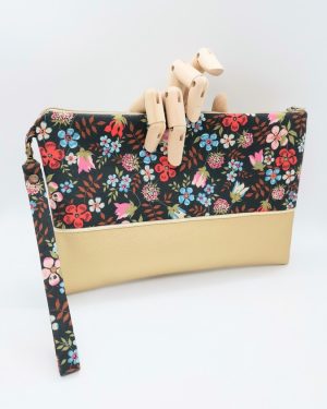 Pochette à main en Liberty Edenham Black