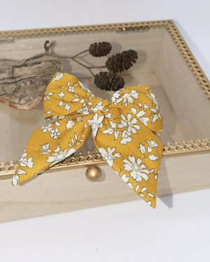 Barrette modèle "luxe" en Liberty Capel Moutarde