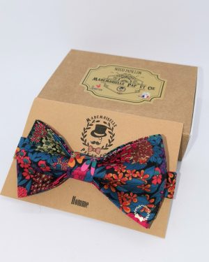 Noeud papillon homme en Liberty Ciara Petrole